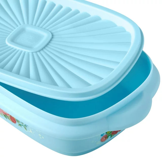 Pioneer Woman Sweet Rose Blue Food Storage Container Set (20 Piece