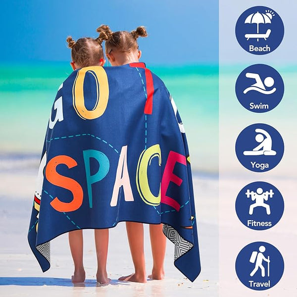 2 Pack Microfiber Beach Towel, Oversized Microfiber Pool Towel 75”x 35”, Sand-Free Beach Towel, Quick Drying Camping Towel, Super Absorbent Bath Towel Blanket, Soft Breathable and Lightweight